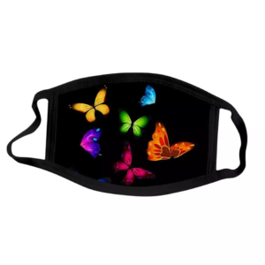 Stoffmasken accumulation of colorful butterflies